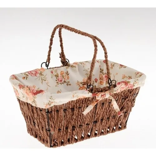 Reputation Home Unr-7038 Straw Knitted Basket Coffee Rectangle