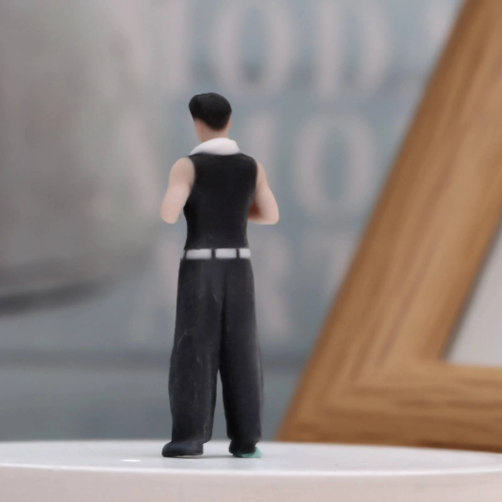 Towel Holding Mechanic Figure 3D Color Printed Mechanic Figurine Miniature Worker Figurine Detailed Paint Scale Model Prop Resin
