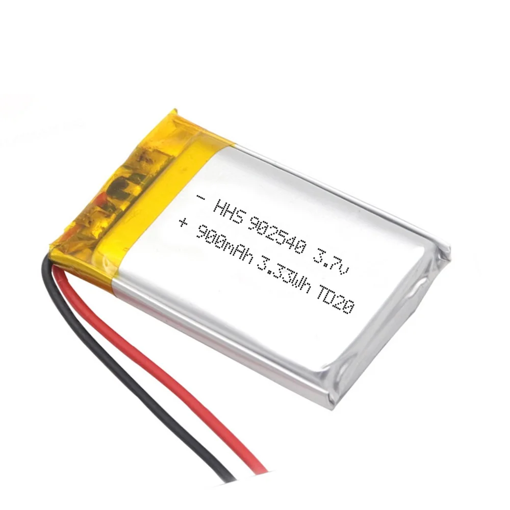 

Lipo Battery 3.7V 902540 900mAh Li Po Lithium Ion Batteries for Smart Watches Electronic Toys POS Card Machines Rechargeable