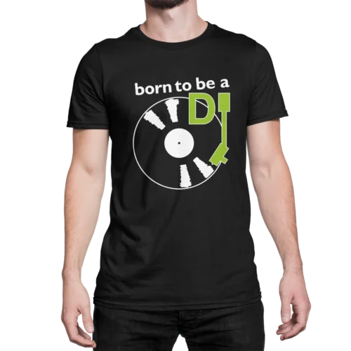 Neu Born to be a DJ Vinyl Deejay deejaying Schallplatte Premium T-Shirt