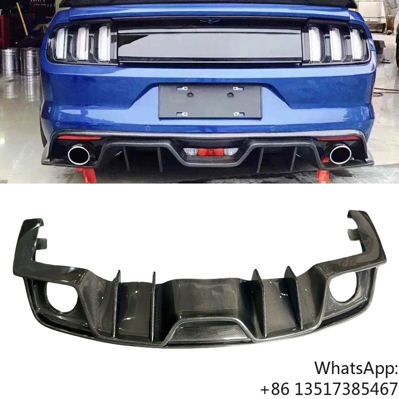

AC Style Mustang 2 Air Outlet Carbon Fiber Rear Diffuser for Ford Mustang 2014-2017 (USA Version)