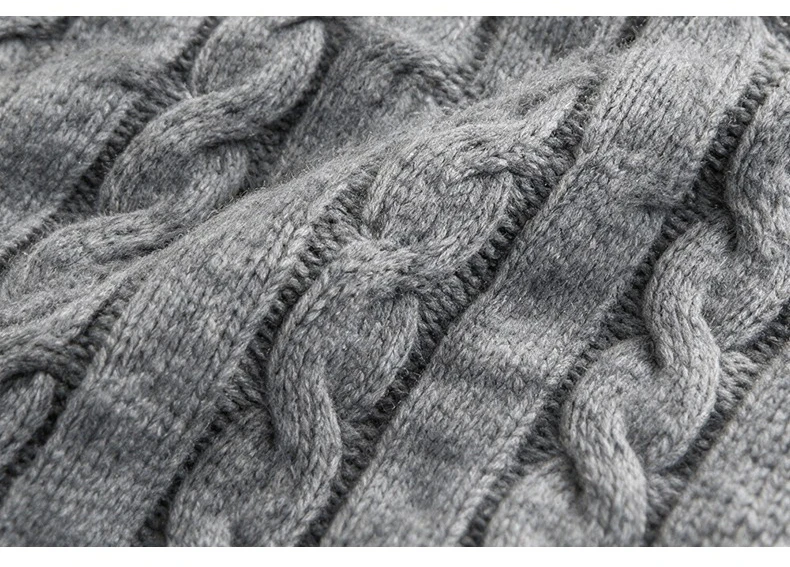Herbstmode-Pullover für Herren mit Stehkragen, Old-Money-Jacquard, Reißverschluss-Cardigan, einfarbig, schlichter Stil, Strickware – Detail 12
