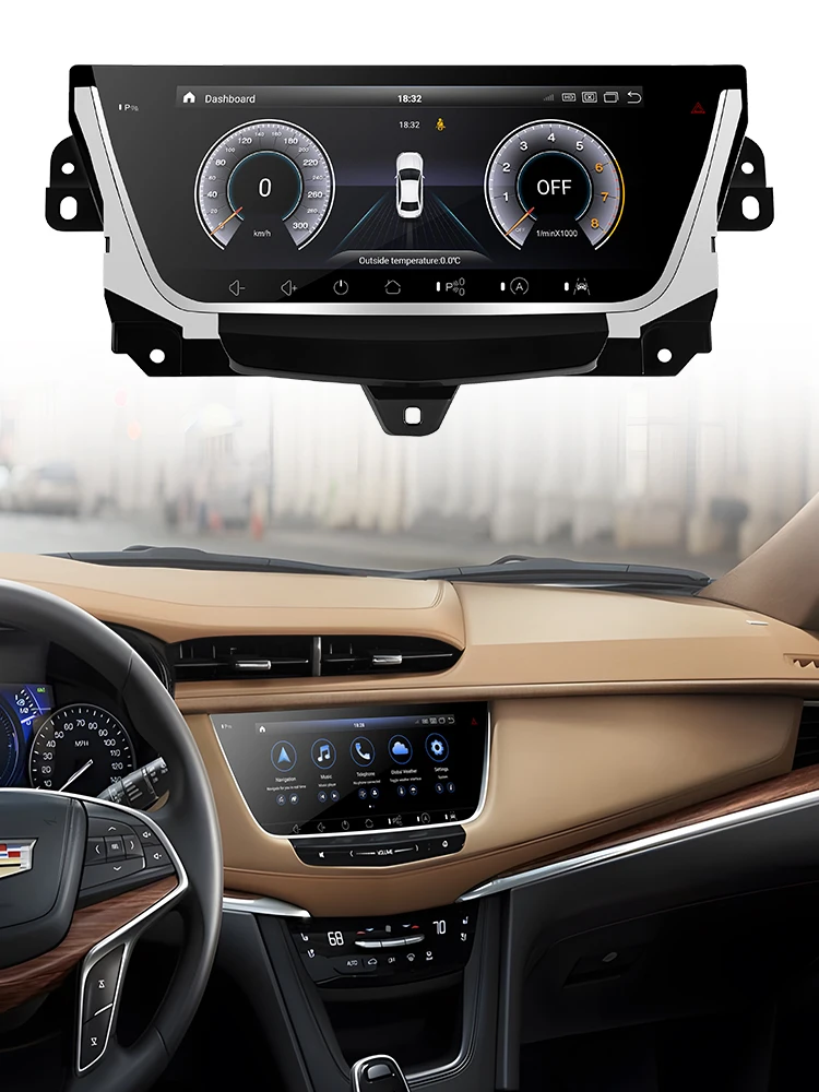 Qualcomm Android 12 Car Multimedia Player GPS Navigation Radio Carplay For Cadillac XT5 XT6 2016-2023 Auto Stereo Video 4G DSP