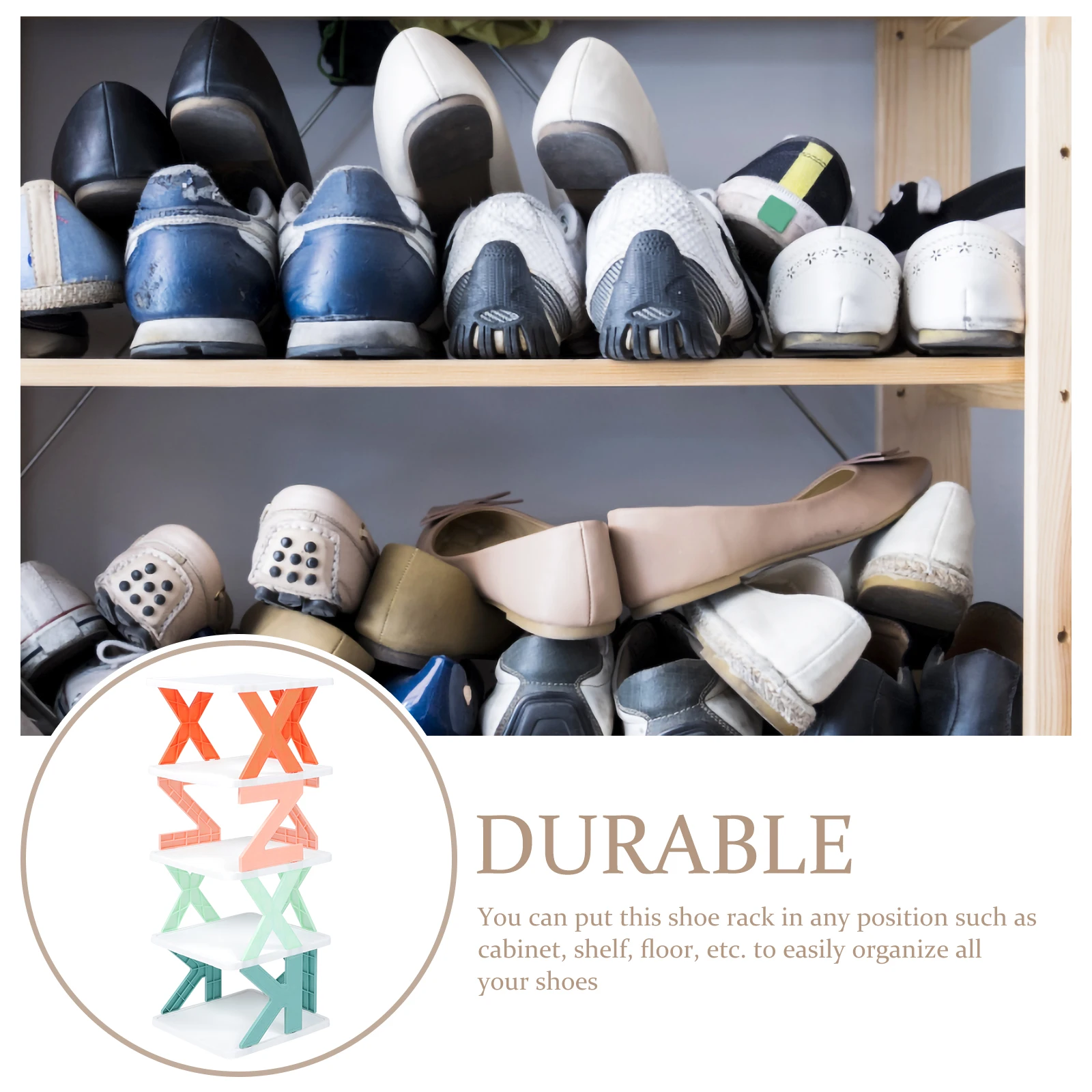 

Multi-layer Shoe Rack Shoes Organizer Shelf Sneaker for Small Spaces Plastic Place Staff Floor