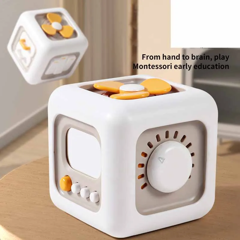 Cube Magique Multifonctionnel pour Bébé, Hexaèdre, Jouets de Balle Occupée pour Bébé, Coordination Main-Cerveau, Entraînement à la Pensée, Joli, Puzzle