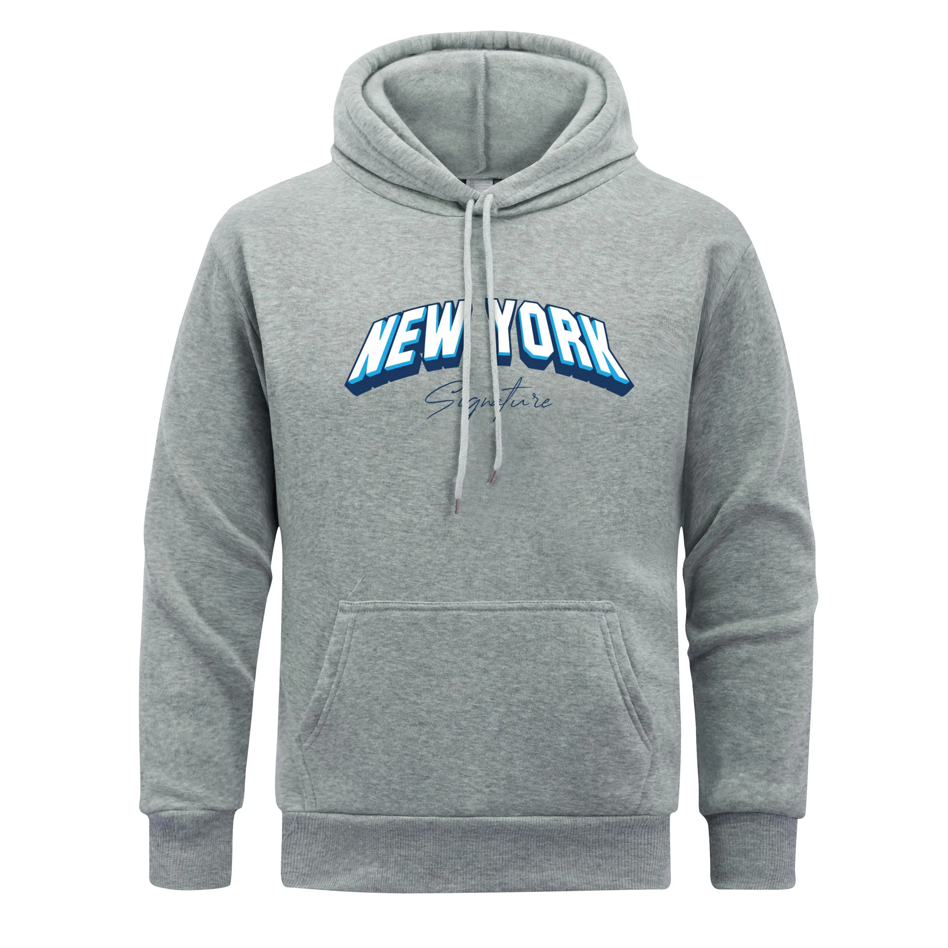 Usa New York City Men Hoody Art Fonts Hoodie Fleece fur-liner Hooded Man Soft Casual Spring Autumn Clothing