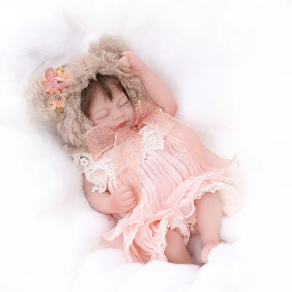 

Cloveray 12inch Original Full Body Vinyl Realistic Vinyl Doll Soft Brown Bear Vinyl Doll Handmade High Quality Toy Kid Gift