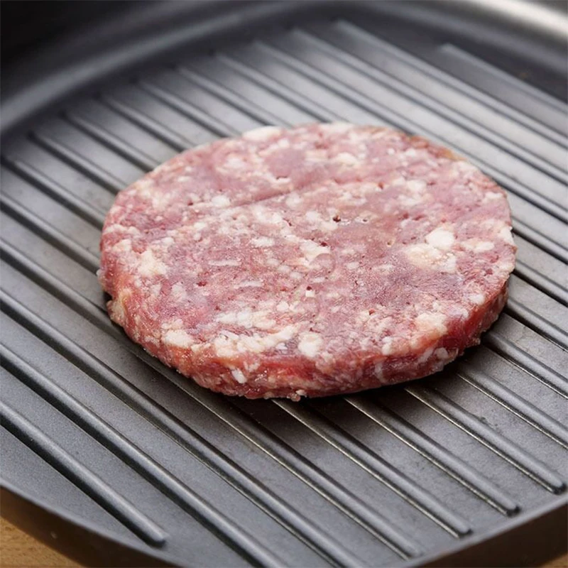 

LIJAYO машина для прессования мяса с начинкой для гамбургеров, высококачественное оборудование для изготовления круглых антипригарных пирожков