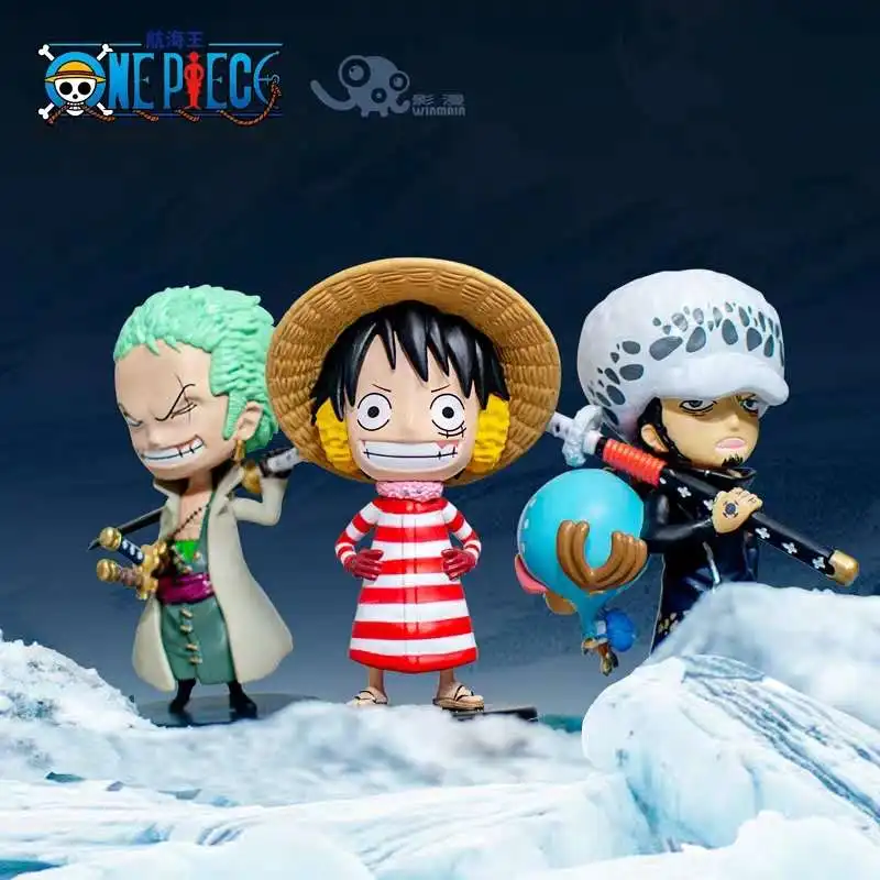 One Piece Signet Blind Box  Kawaii Anime Luffy Roronoa Zoro Nami Action Figure Model Decoration Mystery Box Boy Surprise Gift