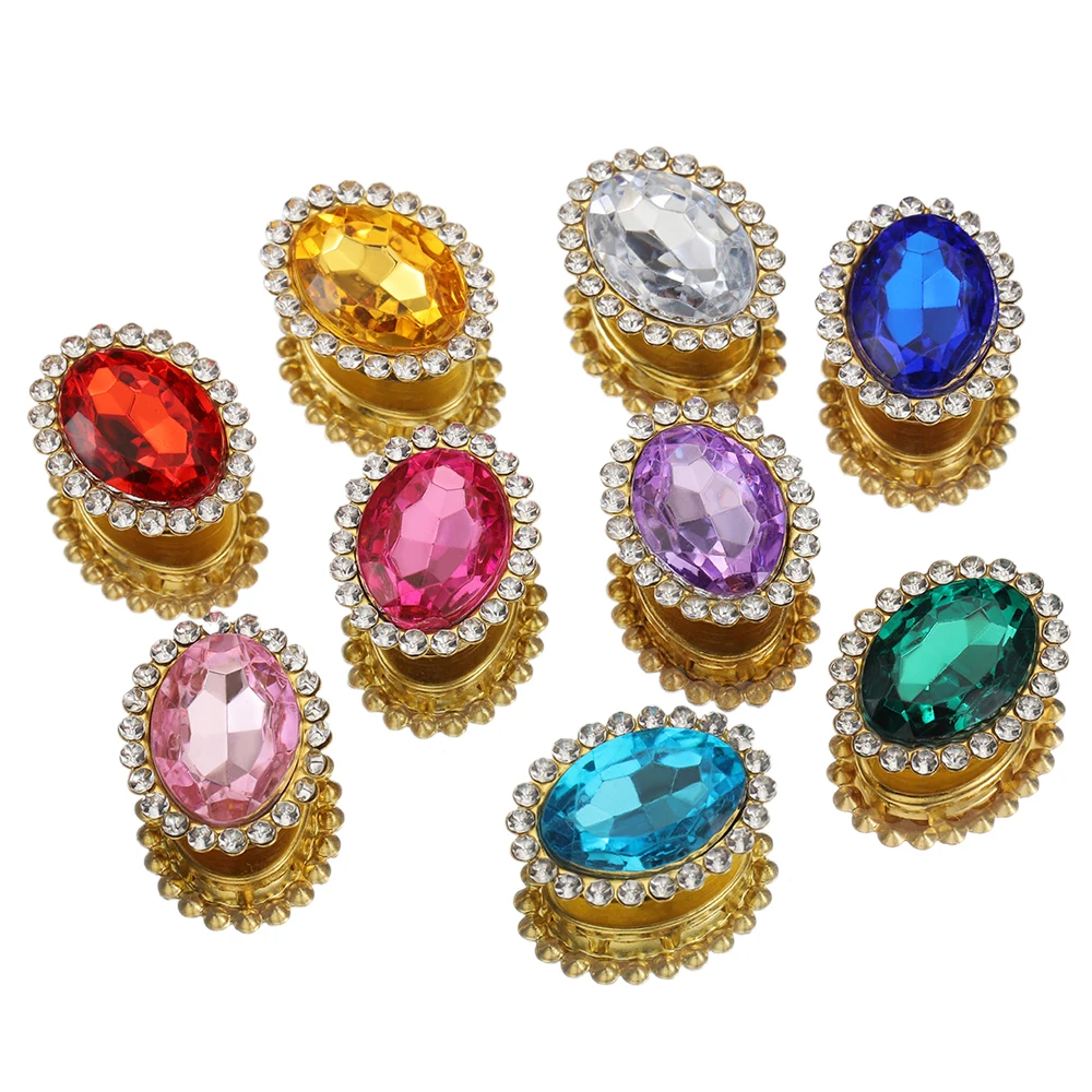 30pcs New Glass Oval Rhinestones Beads With Golden Claw Base Crystal Sew on Bead Fit Needlework Jewelry Making Ornament Supplies