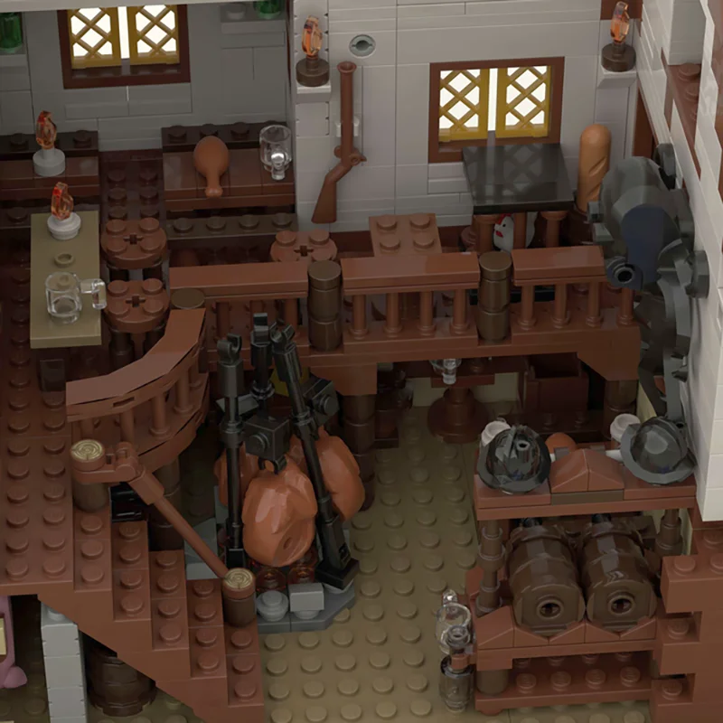 Pirate Fortress Modell Moc Bausteine Die Piraten Pub Gebäude Technologie Modulare Block Weihnachten DIY Spielzeug Urlaub Geschenke