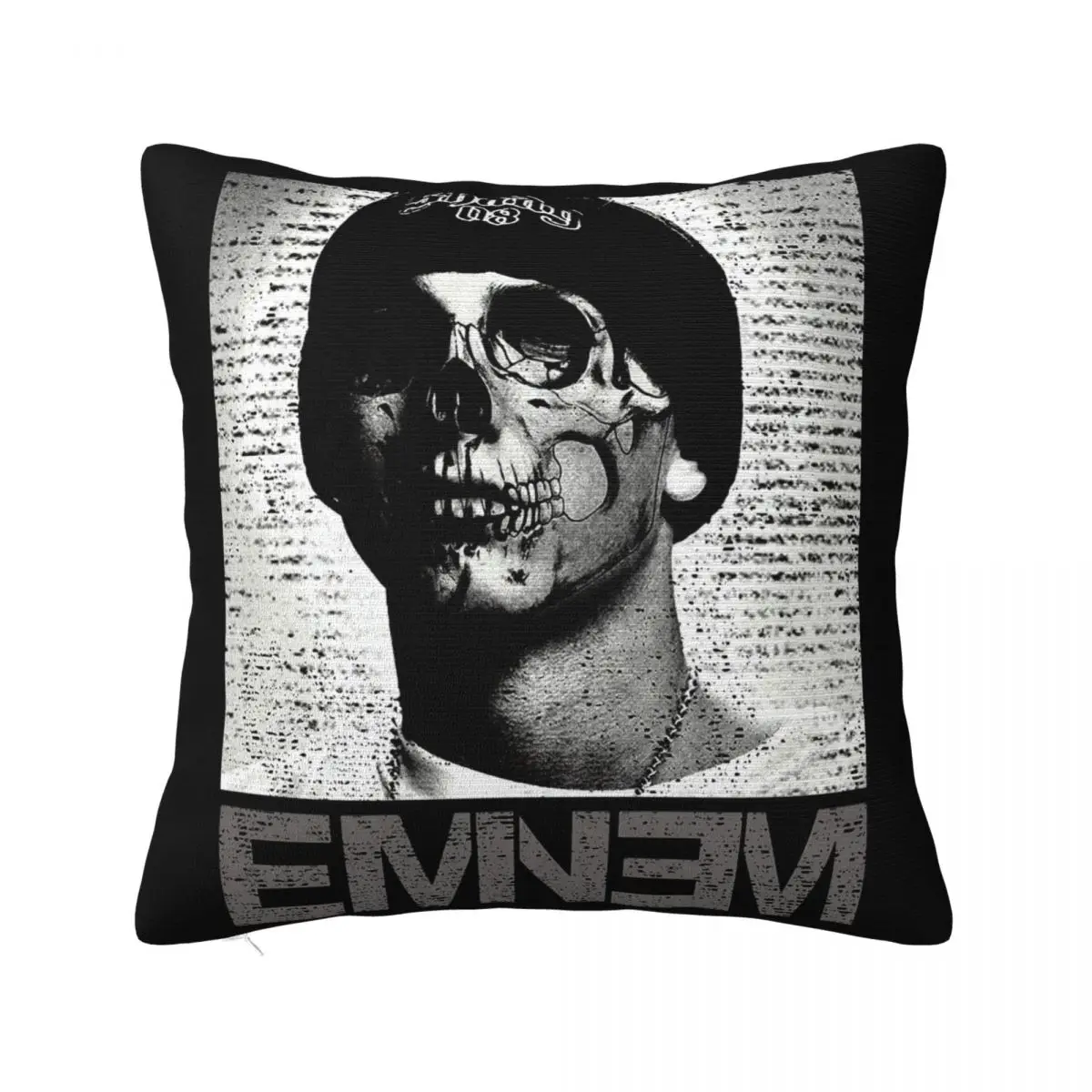 Brand Cotton Clothing Male Slim Fit Casual Eminem Rap Rock Singer CrewShort Pillow Case