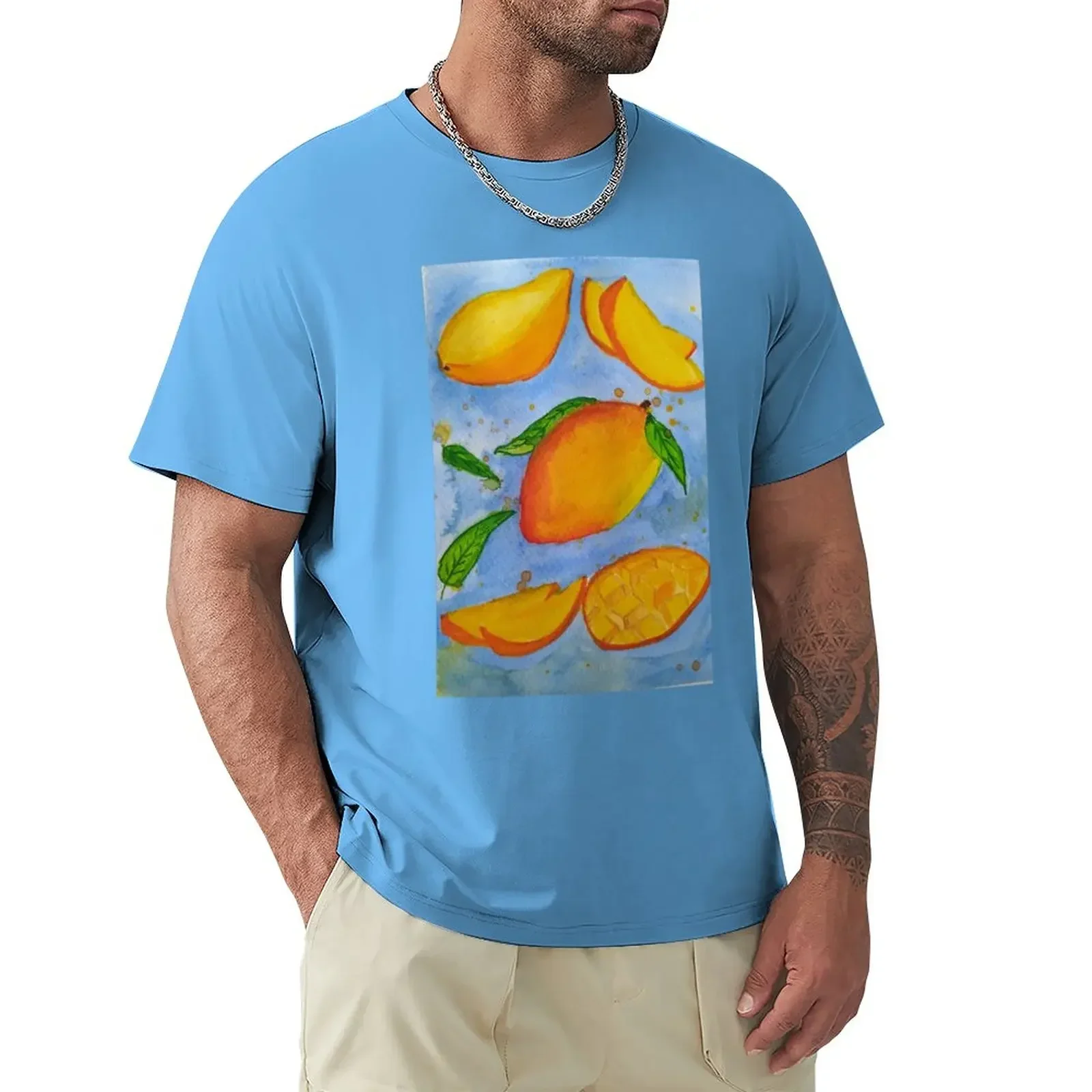 Mango T-Shirt summer tops Short sleeve tee sports fans mens t shirt