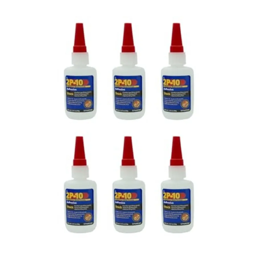 

2P-10 Professional 2 Oz Thick Super Glue Adhesive Bottles 6-Pack
