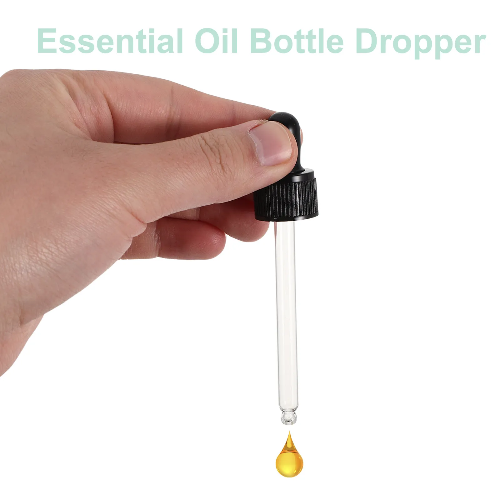 20Pcs Glass Dropper Bottles Essential Oil Droppers Silicone Bulb Screw Cap Leakproof Accurate Dosing Perfume Makeup Application - view 4