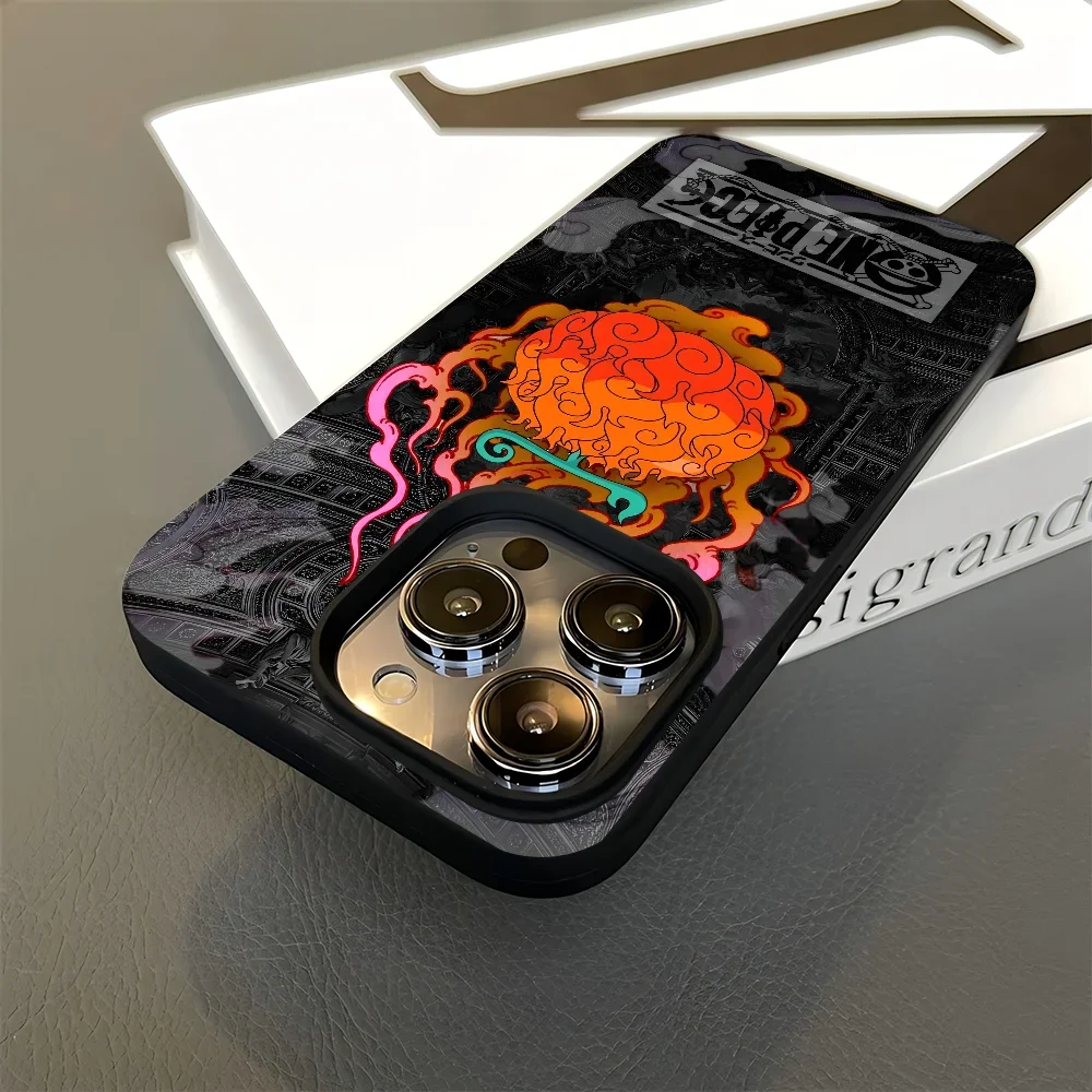 حافظة هاتف Devil Fruit Mera Mera من السيليكون السائل لهاتف Apple 16 15promax غطاء كامل مقاوم للسقوط 16 15 14 13 جلد غير لامع #3