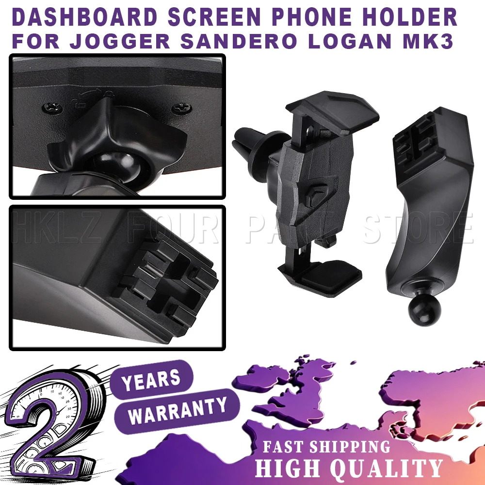 New 1Pc Car accessories For Jogger Sandero Logan MK3 Black Dashboard screen Phone Holder Cradle Mobile Phone Holder Smartphone
