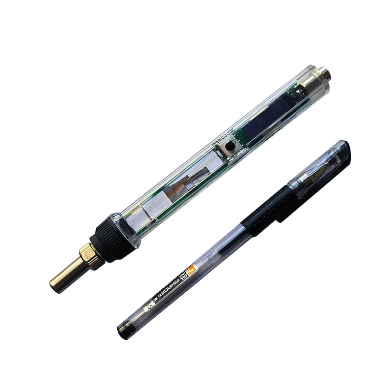 T12 adjustable portable digital display soldering iron 72W fast heating transparent handle circuit board soldering tool