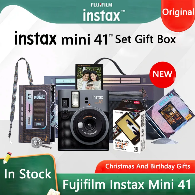 Novo clássico fujifilm instax mini 41 moderno fenghua caixa de presente instantâneo mini 40 câmera fuji filme fotográfico papel/papel fotográfico fuji