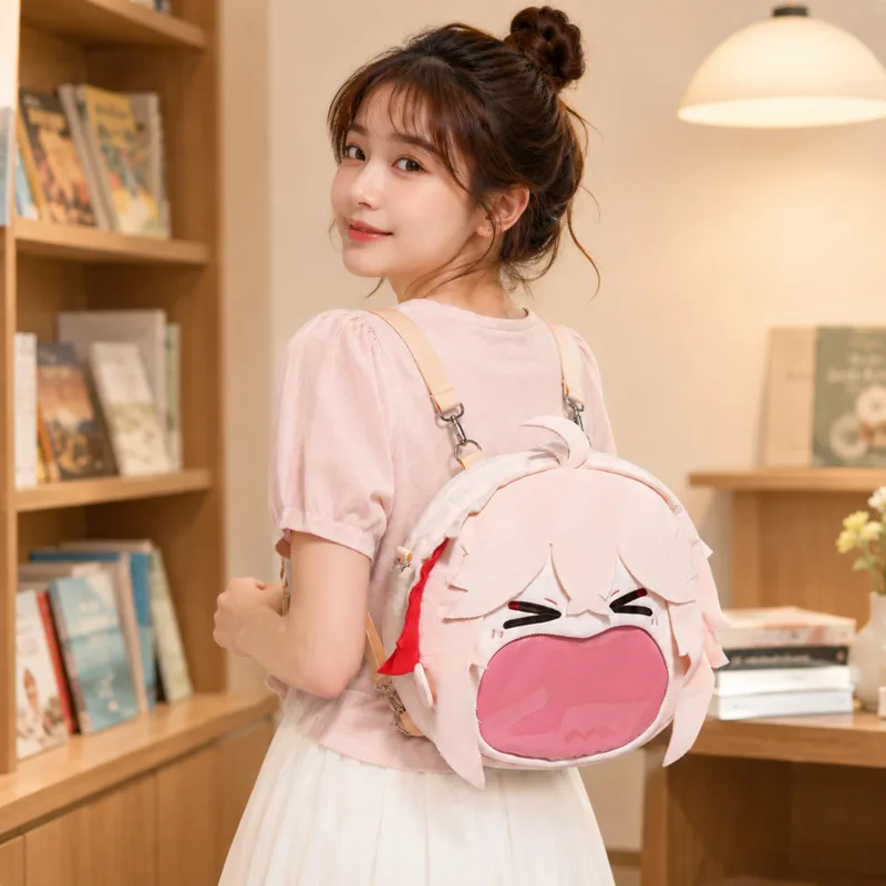 Genshin Impact Kazuha Plush Backpack Itabag Anime Game Character Shoulder Bag Crossbody Purse Kawaii Doll Gift For Kids Girls