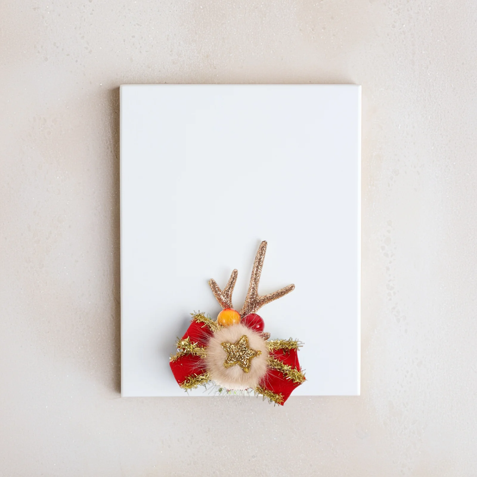 2 قطعة عيد الميلاد قرن الوعل مقاطع الشعر Bowknot الرنة الغزلان قرون آذان عطلة دبابيس الشعر حفلة إكسسوارات الشعر الغزلان الأذن كليب