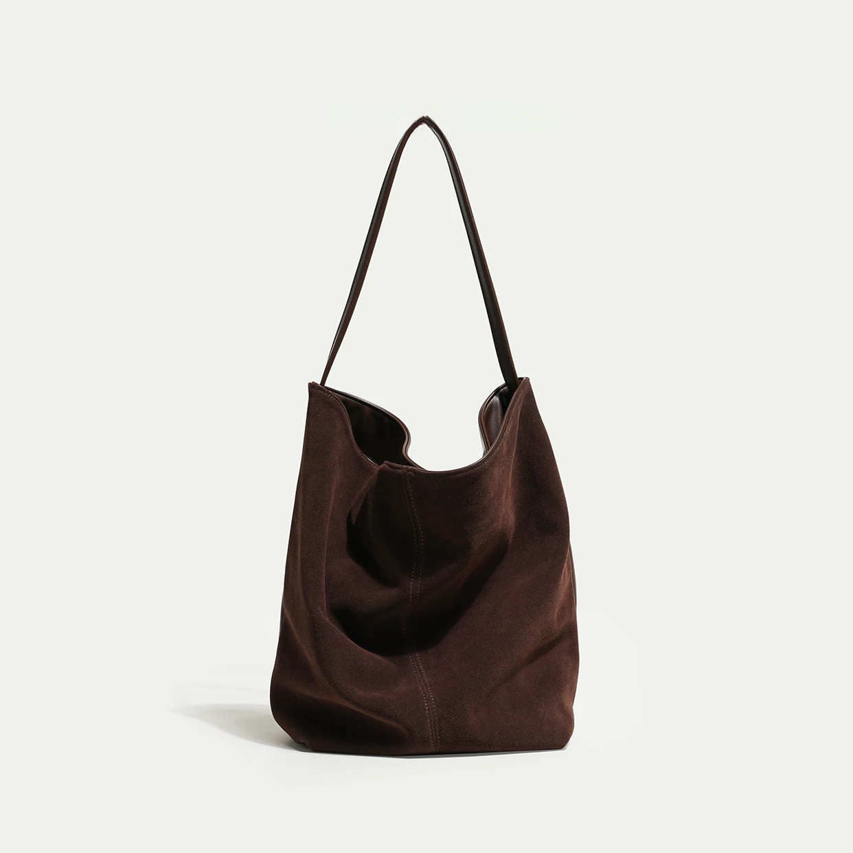 

Leather bucket tote new women's shoulder large capacity bag