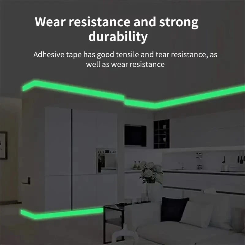 Reflective Fluorescent Tape Green Luminous Tape Safety Warning Floor Lights Stage Stairs Anti-slip Stickers  Home Decor Stickers