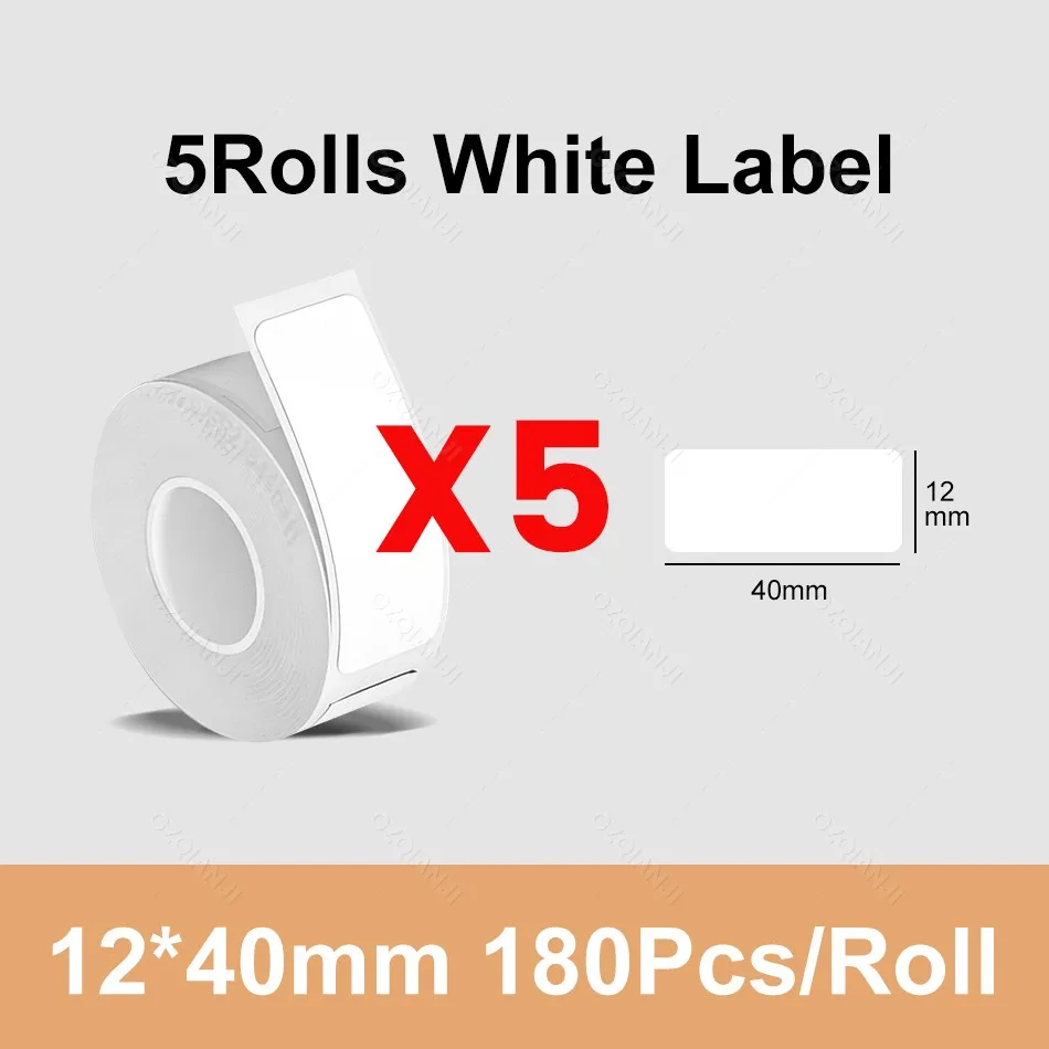 Marklife P15 P12 M1 Witte Thermische Etiket Papierrollen 3/5/10 Pack 12*30mm 14*30mm 15*30mm 15*50mm Stickerpapier