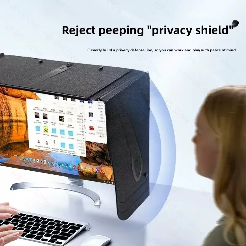 for Adjustable Monitor Sunshade 17 to 28 Inch Anti Glare Privacy Shield Desktop Screen Hood Block Light 71cm Width Protection
