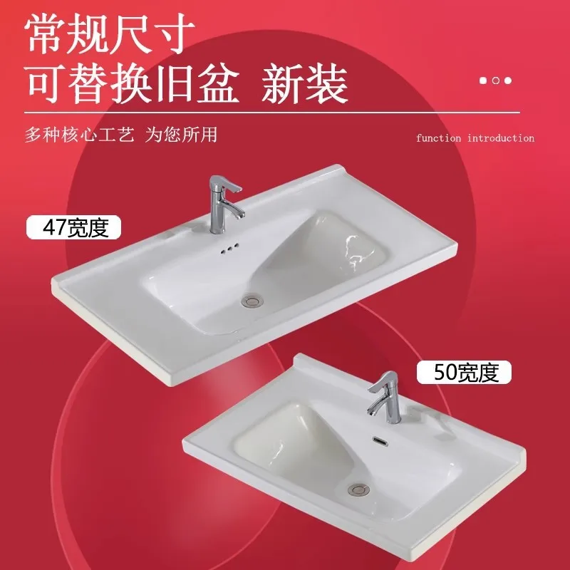 

Ceramic basin semi-embedded wash basin single integrated wash washbasin toilet bathroom cabinet