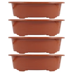 Vaso De Flores De Plástico Para Plantas De Interior, Suporte De Bonsai, Vasos De Plantas, Plantador Em Vaso, Vasos De Flores, Plantação, 4 Pcs