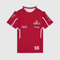 2025 new F1 racing Hamilton team same style short-sleeved red T-shirt shirt