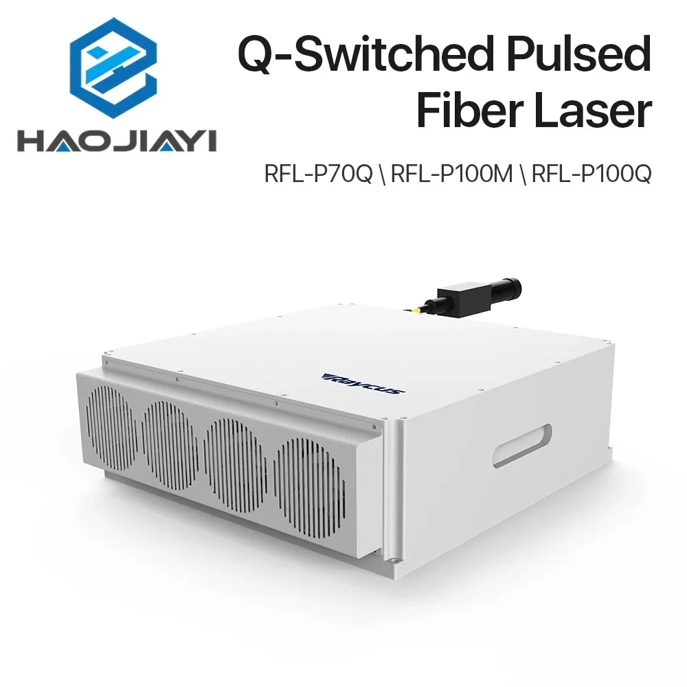 Original Raycus Q-Switched Pulsed Laser Source 70W 100W Gold Siver Metal Color Marking Laser 1064nm for Marking Part