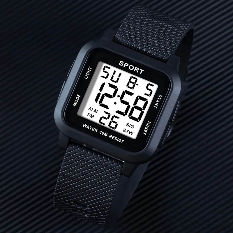 패션 군사 방수 시계 남자 야외 전자 빛나는 알람 시계 디지털 시계 스포츠 남자 손목 시계 Reloj