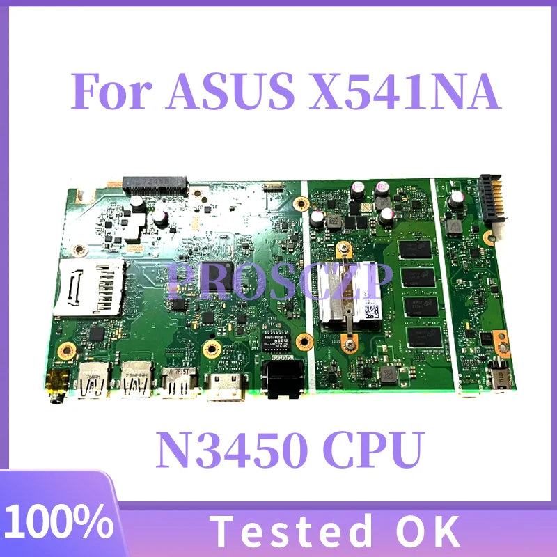 

X541NA X541NC с процессором N3450, материнская плата для ASUS A541NA A541NC R541N F541N, материнская плата для ноутбука, 100% протестировано, ОК