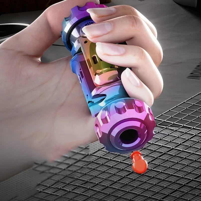 Nuovo arrivo Mini Finger Gyro EDC Pistola giocattolo colorata morbida proiettile Regali divertenti creativi per bambino