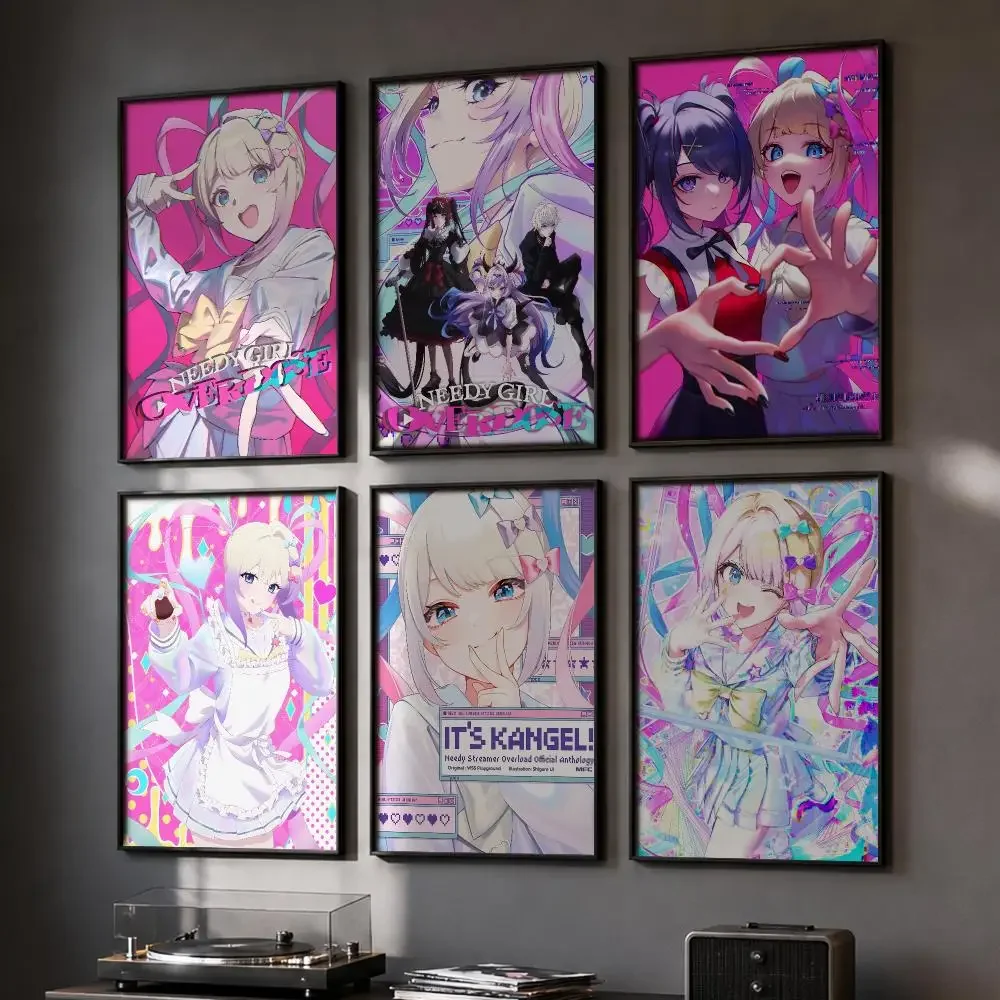 N-Needy Girl Overload Game Poster HD Home Wall Stickers House Hallway Living Room Bedroom Bar Office Decor Art Prints