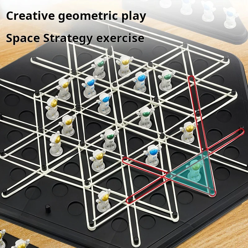 Keten Driehoek Schaakspel Triggle Rubberen Band Spel Educatief Interactief Spel Battle Set Voor Familiefeest Cadeau