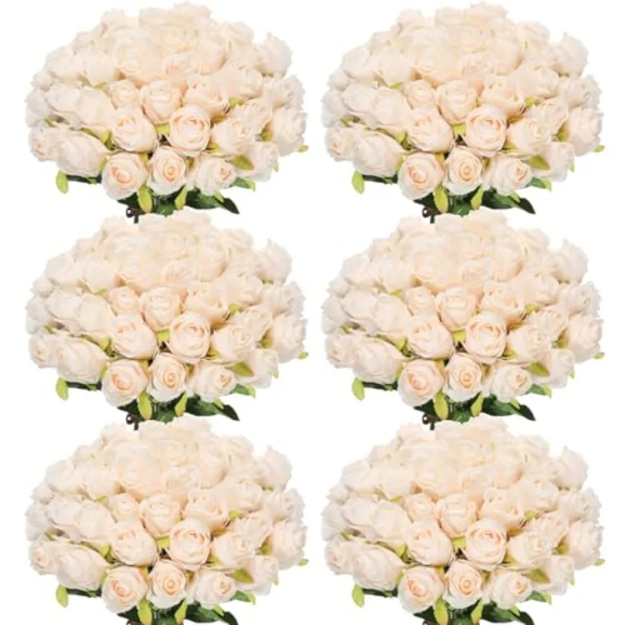 

50 шт. Искусственные розы оптом, реалистичные шелковые искусственные цветы с длинным стеблем, пластиковый букет, выглядящий как настоящий