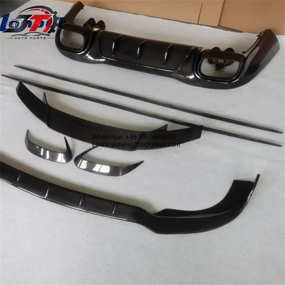 Front Lip, Rear Diffuser, Side Skirt, and Rear Spoiler forfor  mercedes for amg GT50 GT53 Modified B-style Carbon Fiber Body Kit