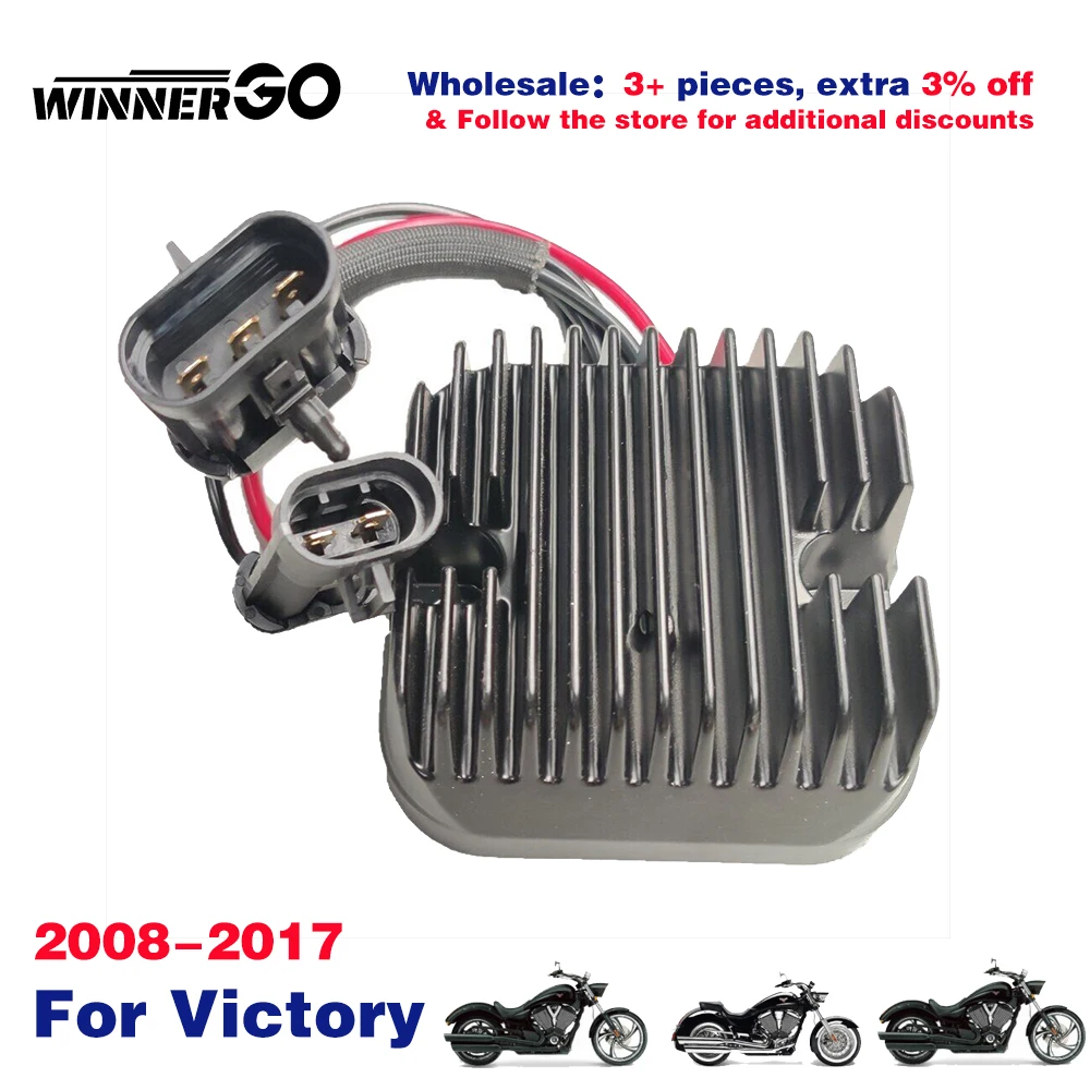 Voltage Regulator Rectifier for Victory Vegas Hammer 8-Ball Boardwalk Judge Kingpin Low Tour Deluxe Premium CH 2008-2017 4012718