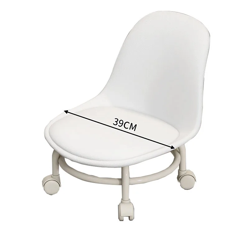 

Acrylic silent universal wheel children's toddler stool, creative small chair, pulley household coffee table stool