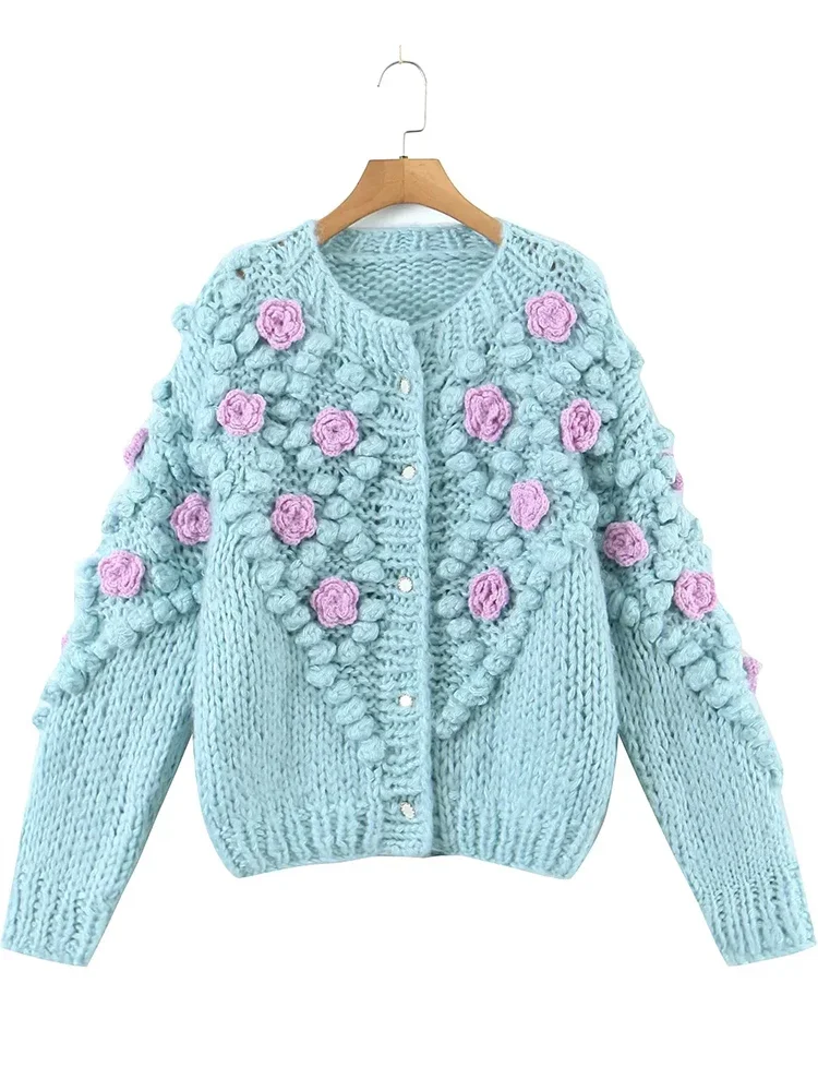 

Gypsylady Handmade Chic Cable Knitted Sweater Cardigan Thick Warm Loose Women Autumn Winter Long Sleeve Ladies Sweater Tops New
