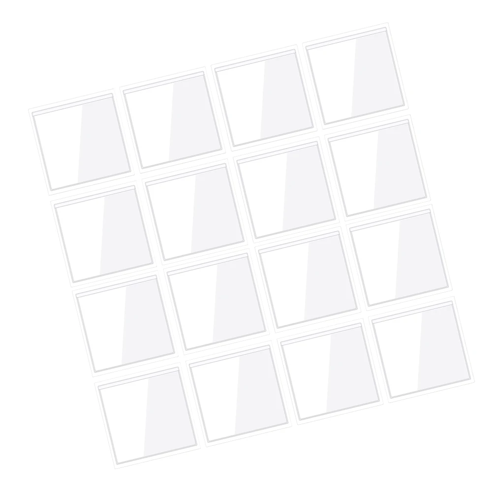 

20 Pcs Clear Adhesive Pockets 9x9cm Label Holder Business Card Sleeves Organizer Storage PVC ToughNESS