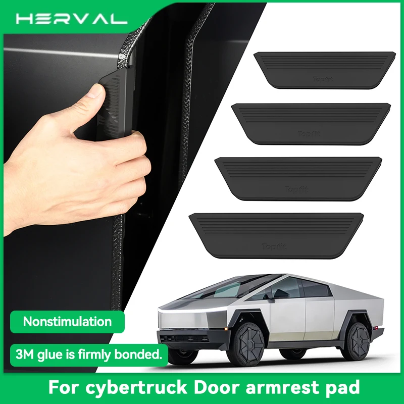 

Silicone Armrest Pads for Tesla Cybertruck Door - Anti-Collision Noise Reduction, Anti-Scratch Shock-Absorbing Protection, Car I