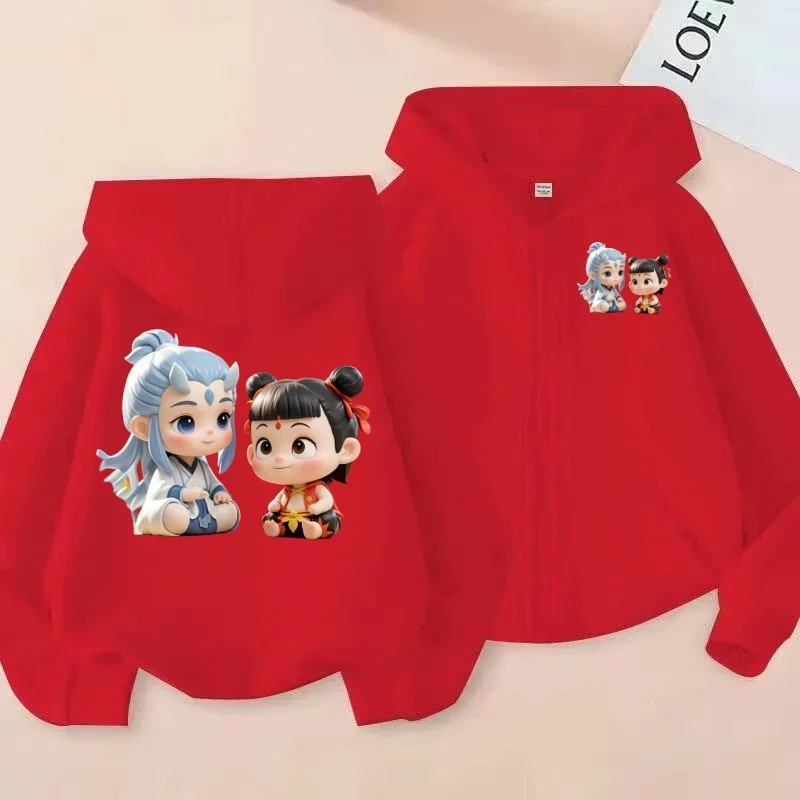 سويت شيرت بسحاب لطيف وعصري للأطفال من Q-version، قميص بغطاء للرأس على شكل رسوم متحركة للأولاد والبنات #4