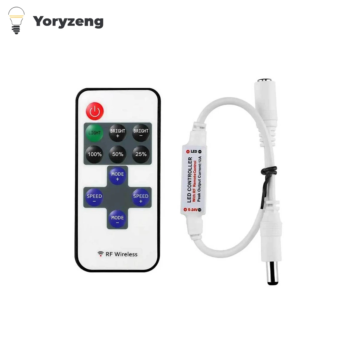 DC5-24V Mini 11Keys RF Wireless Led Remote Controller Led Dimmer Controller For Single Color Light Strip