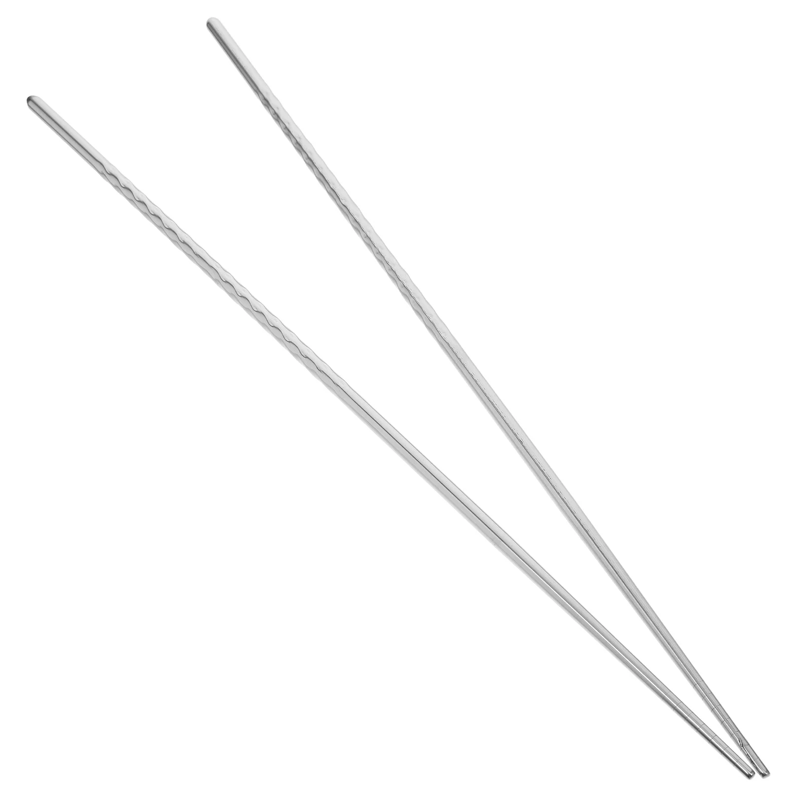 

1 Pair Extra Long Stainless Steel Chopsticks Non-Slip For Cooking Frying Hot Pot Reusable Dishwasher Safe Kitchen Utensils