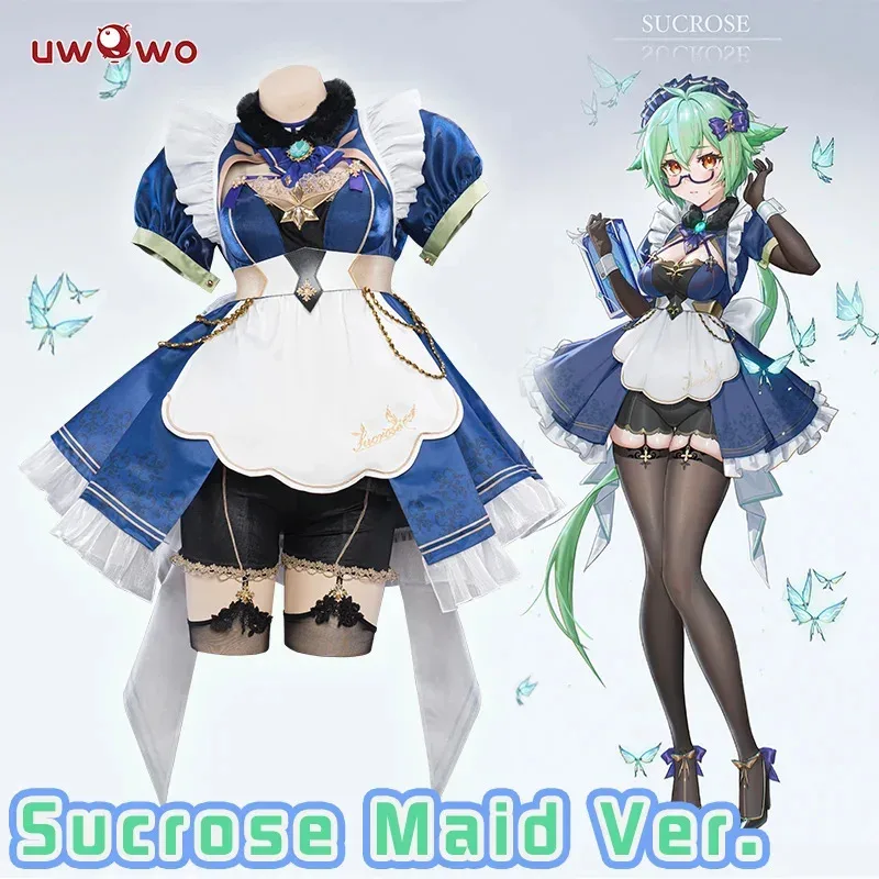 

LAST BATCH UWOWO Sucrose Cosplay Maid Dress Genshin Impact Ver. Maid Costume Game Retro Mechanical Halloween Outfits