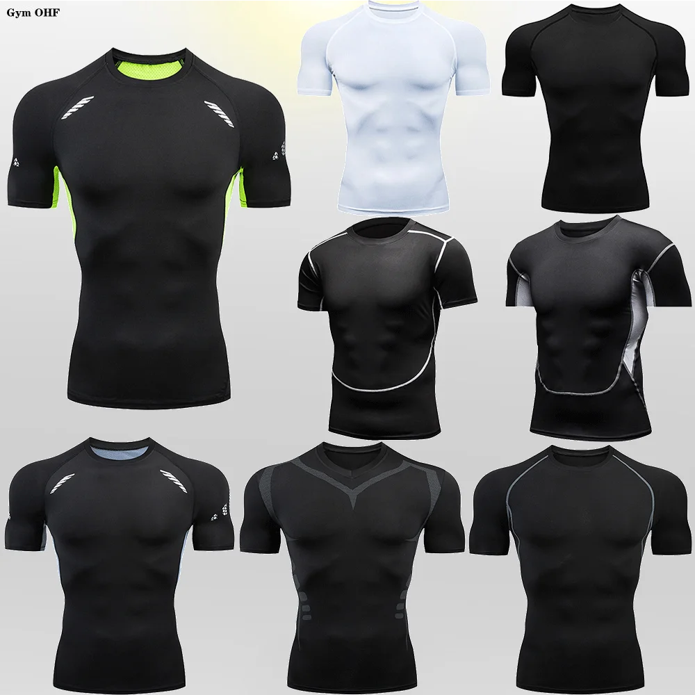 High Quality Men T Shirt Tops Lightweight Rashguard Running T Shirt Men Quick Dry Fitness Shirts Training Clothes Gym Sports Tee